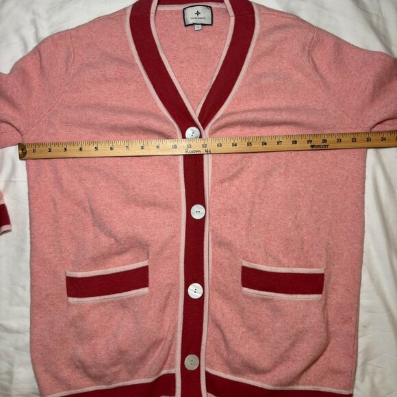 Tuckernuck Pink Cardigan, Button Front, Sm, Preppy, Academia, Classic, Feminine - Picture 6 of 8